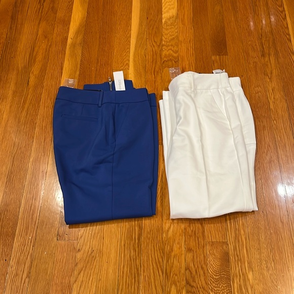 ROZ & ALI  beautiful Royal Blue Ankle  pant Size 8 zipper design side bottom leg - Picture 2 of 16